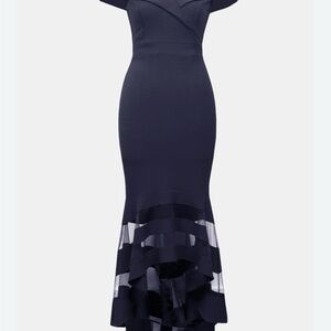 Xscape Navy High Low Dress